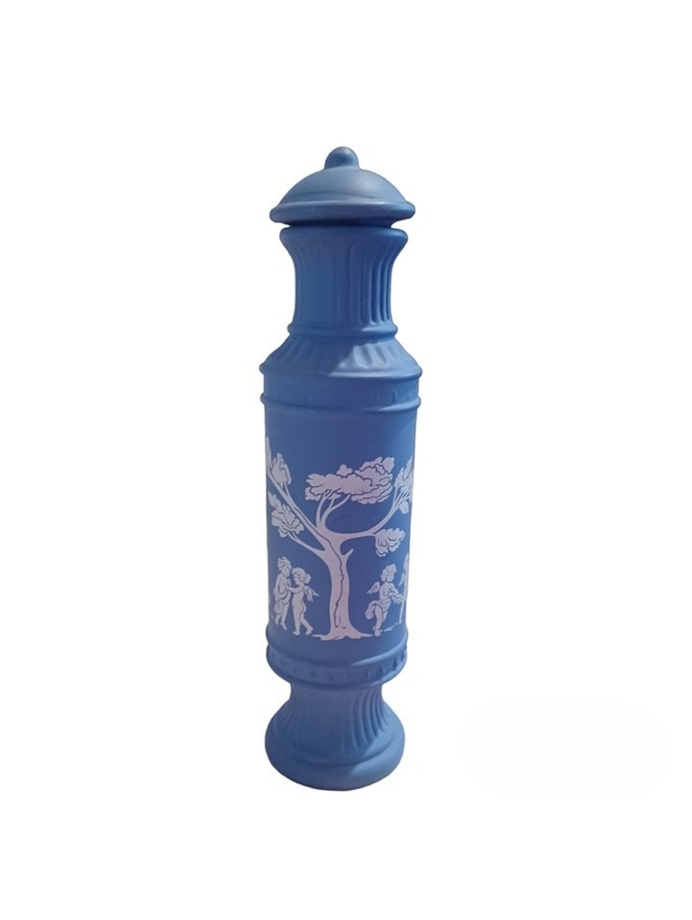 Avon Avonshire Blue Canister Empty Field Flowers Cologne Bottle